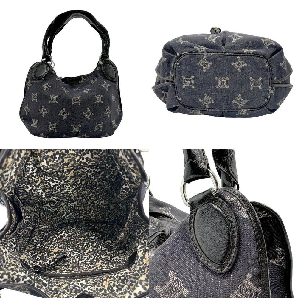 Celine Macadam Denim Leather Indigo Blue Handbag - Picture 3 of 4